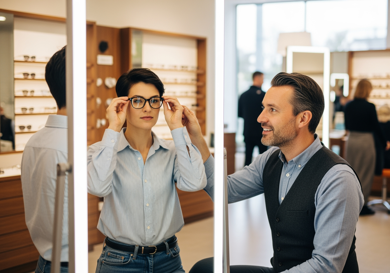 メガネのフィッティング調整